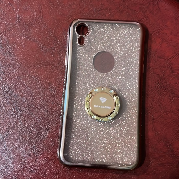 Cyclone XR IPhone case Pink Glitter with ring stand on cover - Picture 2 of 3